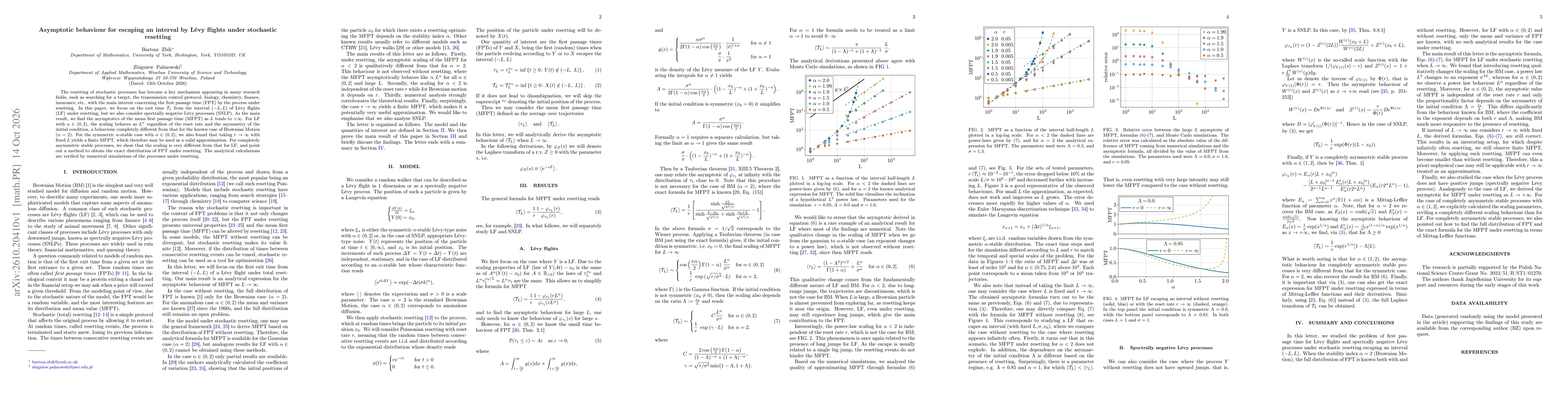 Thumbnail for Asymptotic behaviour for escaping an interval by Lévy flights under stochastic resetting