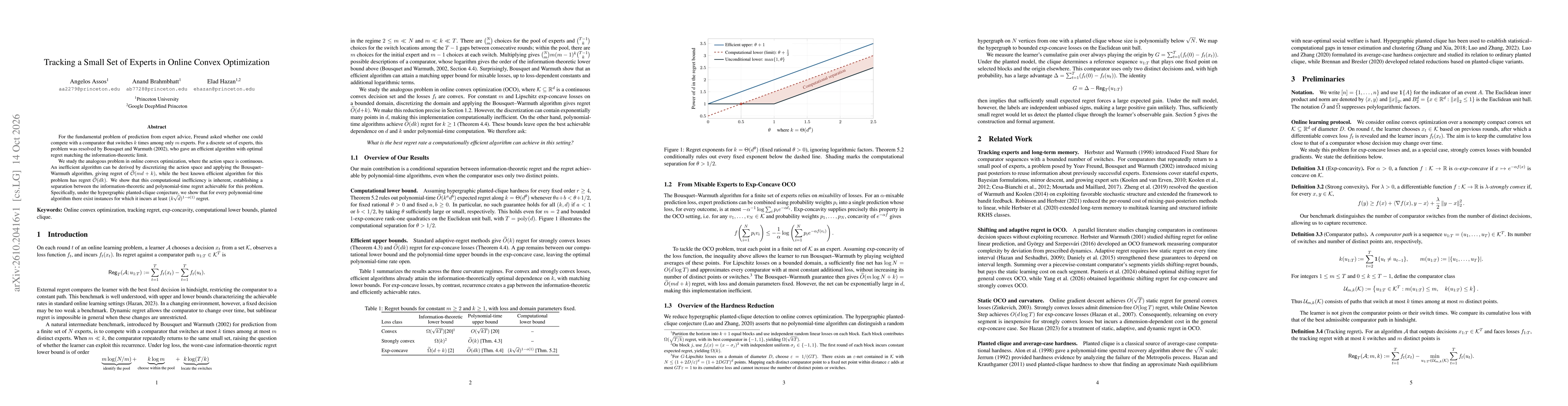 Thumbnail for Tracking a Small Set of Experts in Online Convex Optimization