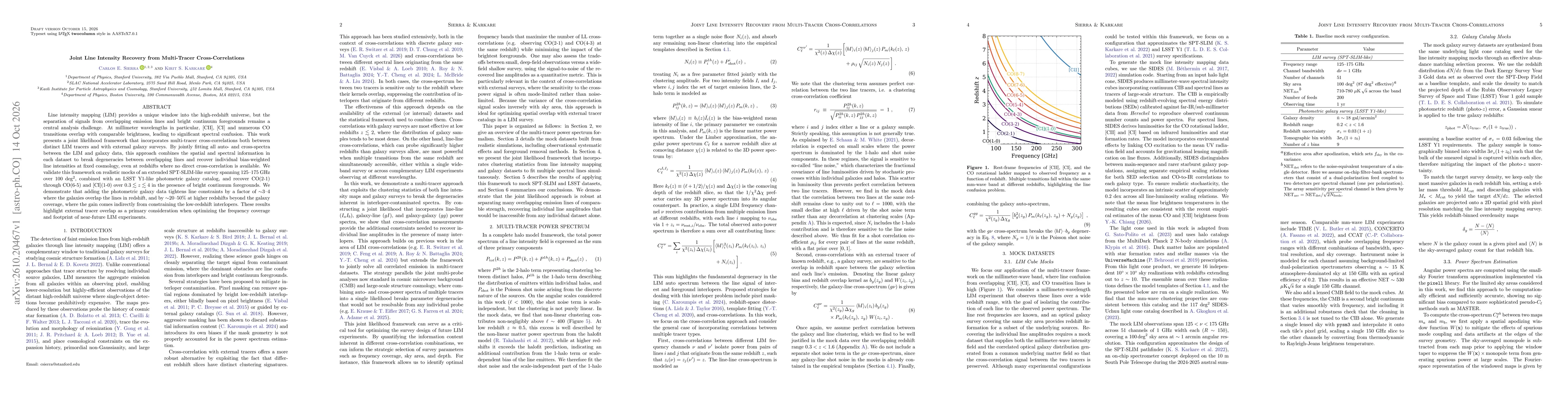 Thumbnail for Joint Line Intensity Recovery from Multi-Tracer Cross-Correlations