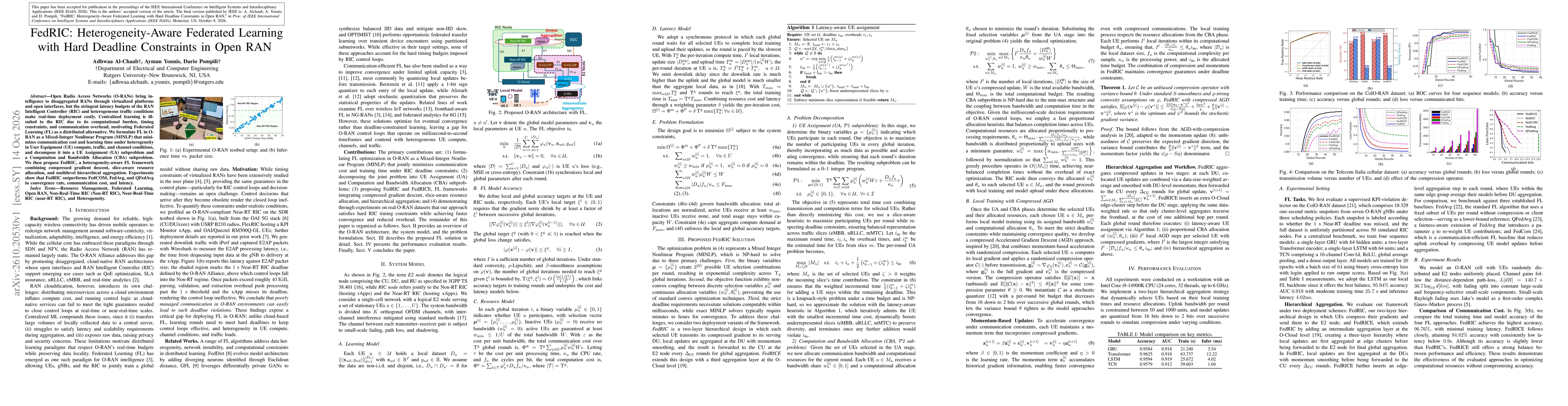 Thumbnail for FedRIC: Heterogeneity-Aware Federated Learning with Hard Deadline Constraints in Open RAN