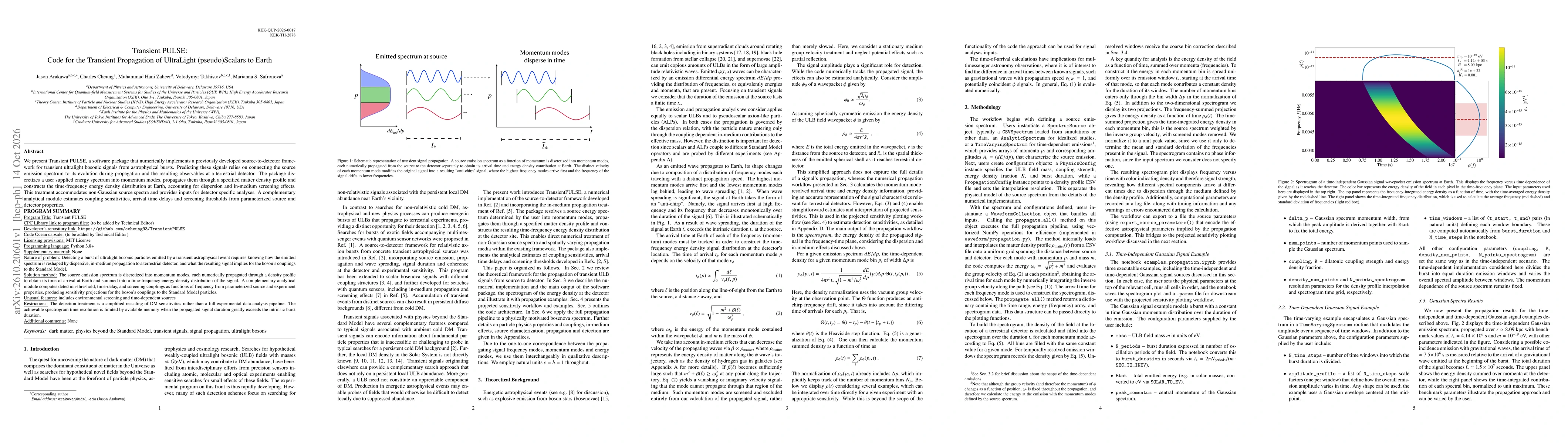 Thumbnail for Transient PULSE: Code for the Transient Propagation of UltraLight (pseudo)Scalars to Earth