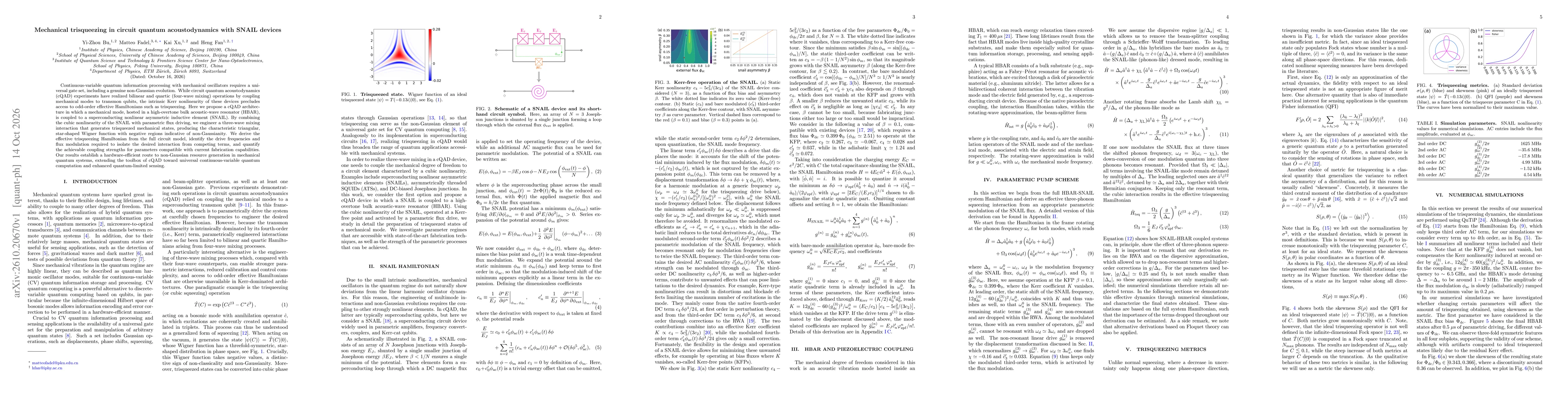 Thumbnail for Mechanical trisqueezing in circuit quantum acoustodynamics with SNAIL devices