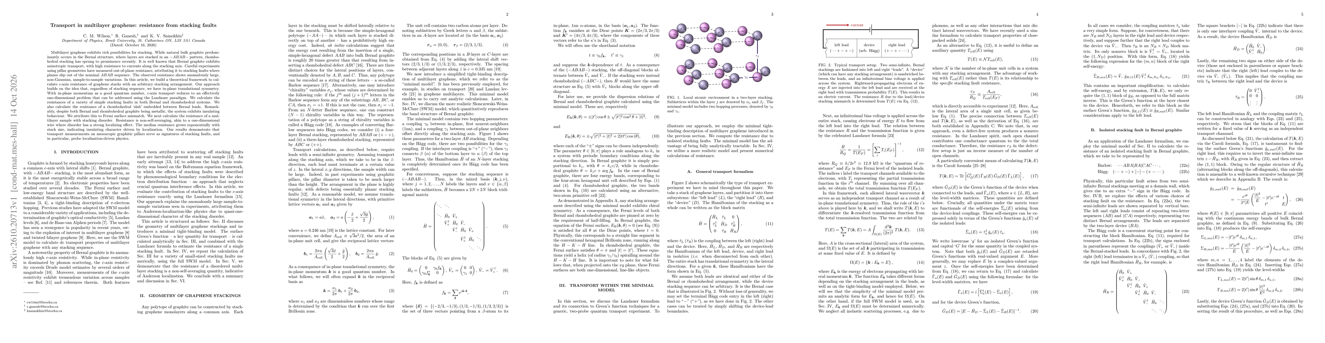 Thumbnail for Transport in multilayer graphene: resistance from stacking faults