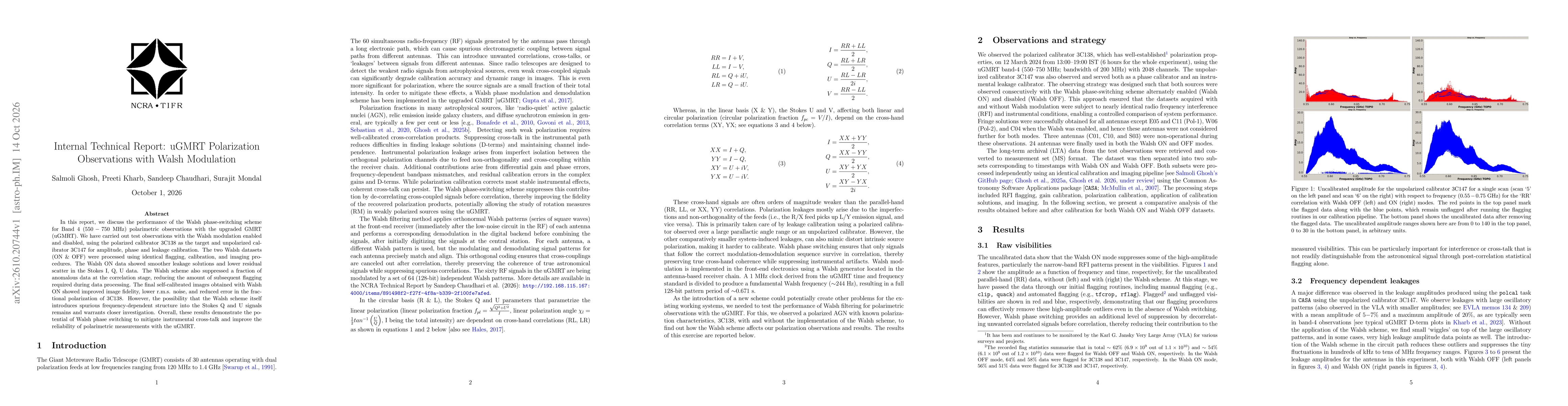 Thumbnail for uGMRT Polarization Observations with Walsh Modulation