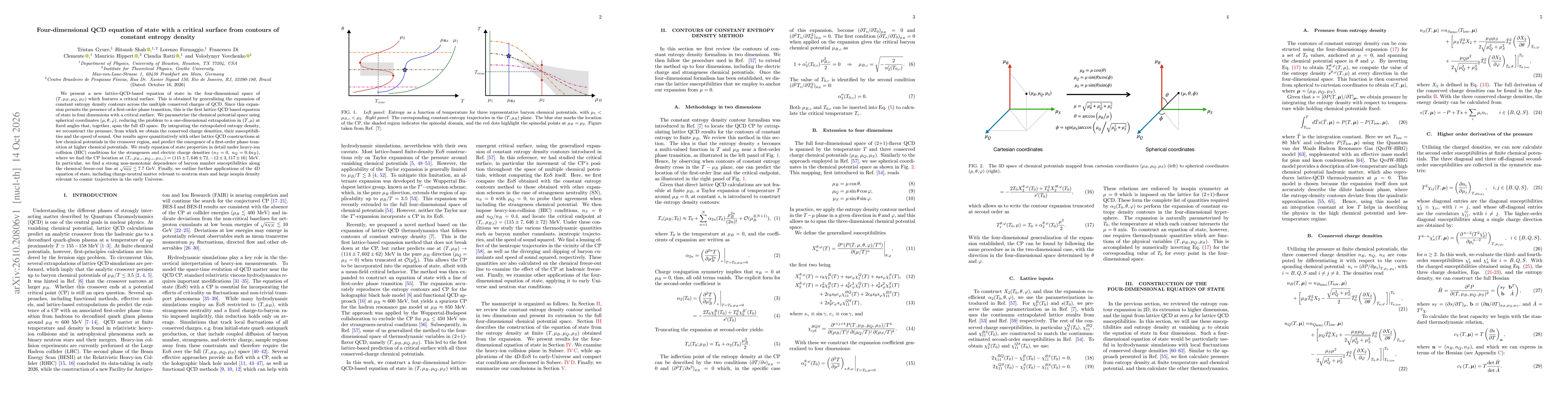 Thumbnail for Four-dimensional QCD equation of state with a critical surface from contours of constant entropy density