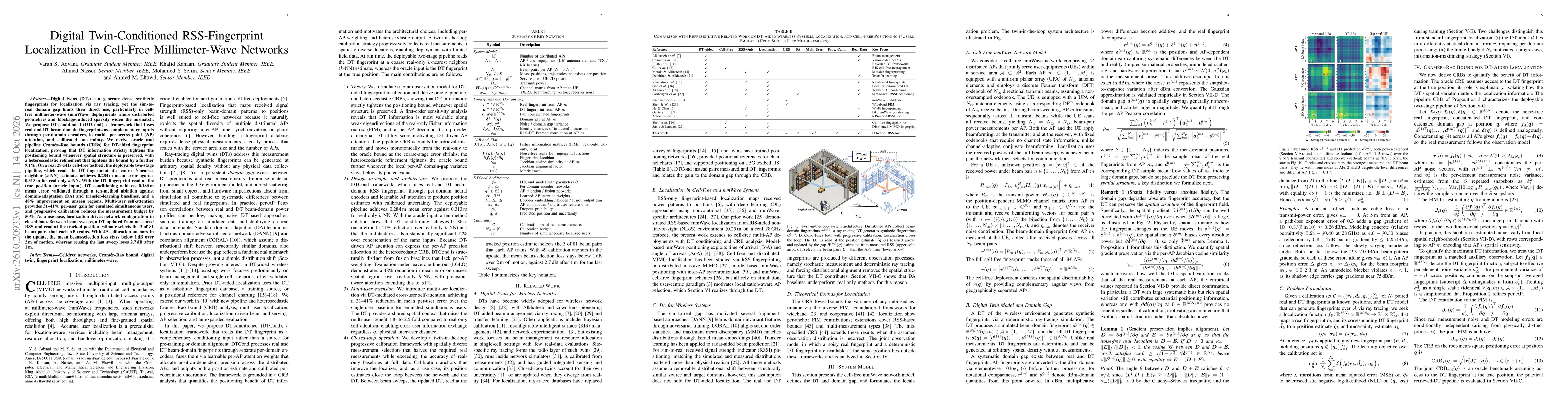 Thumbnail for Digital Twin-Conditioned RSS-Fingerprint Localization in Cell-Free Millimeter-Wave Networks