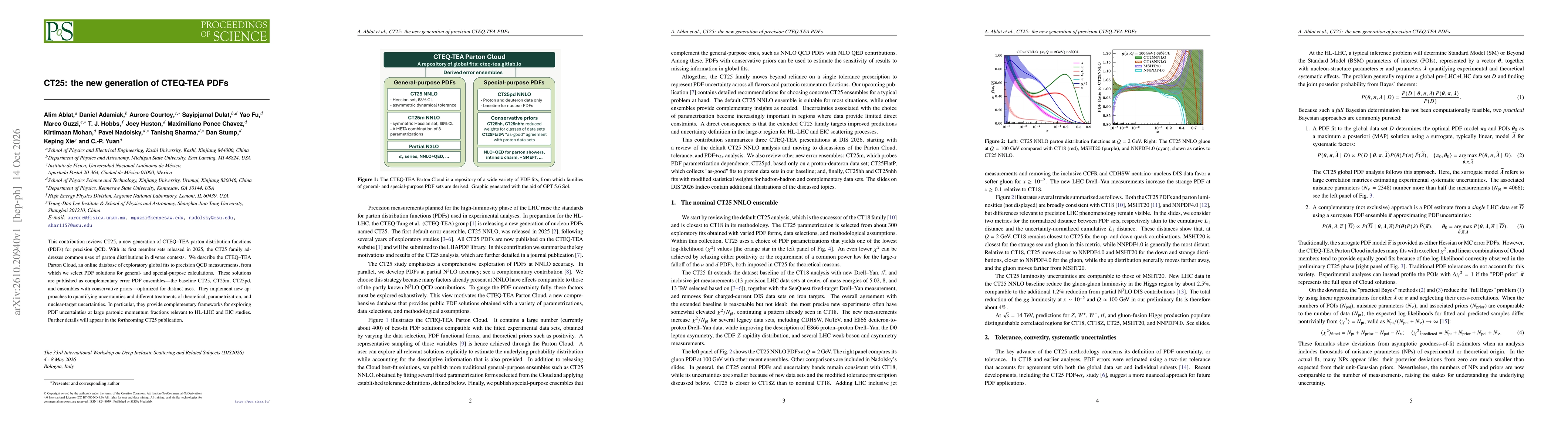Thumbnail for CT25: the new generation of CTEQ-TEA PDFs