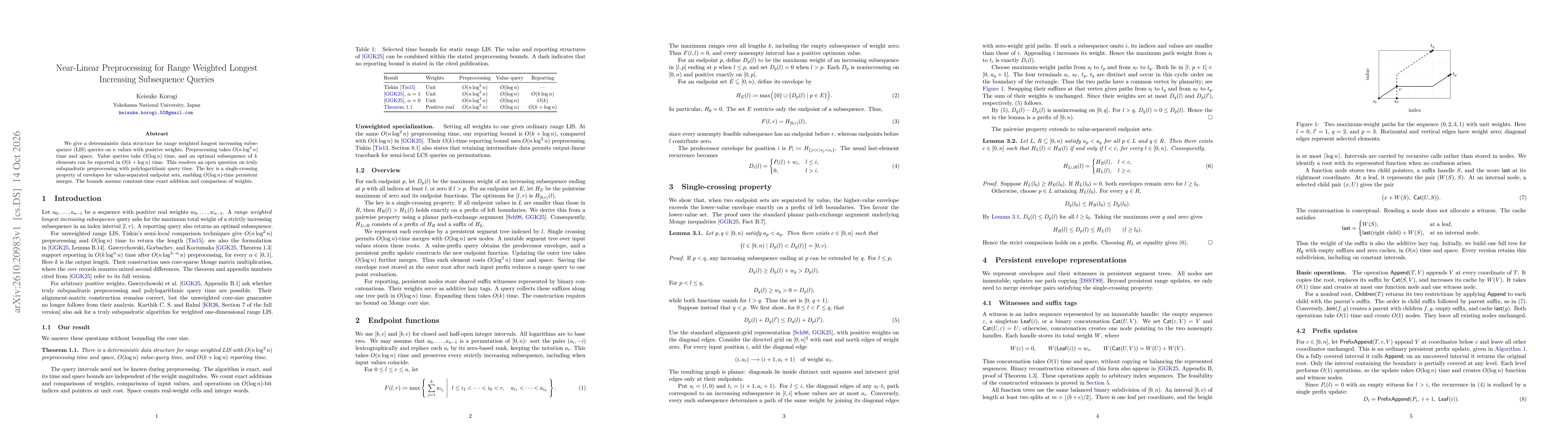 Thumbnail for Near-Linear Preprocessing for Range Weighted Longest Increasing Subsequence Queries