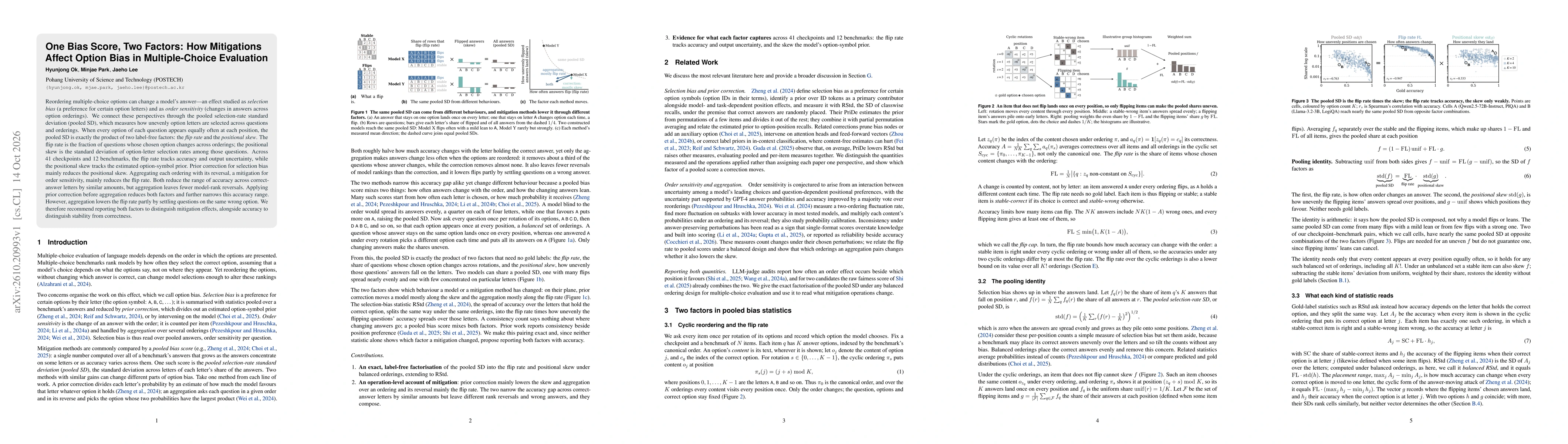 Thumbnail for One Bias Score, Two Factors: How Mitigations Affect Option Bias in Multiple-Choice Evaluation