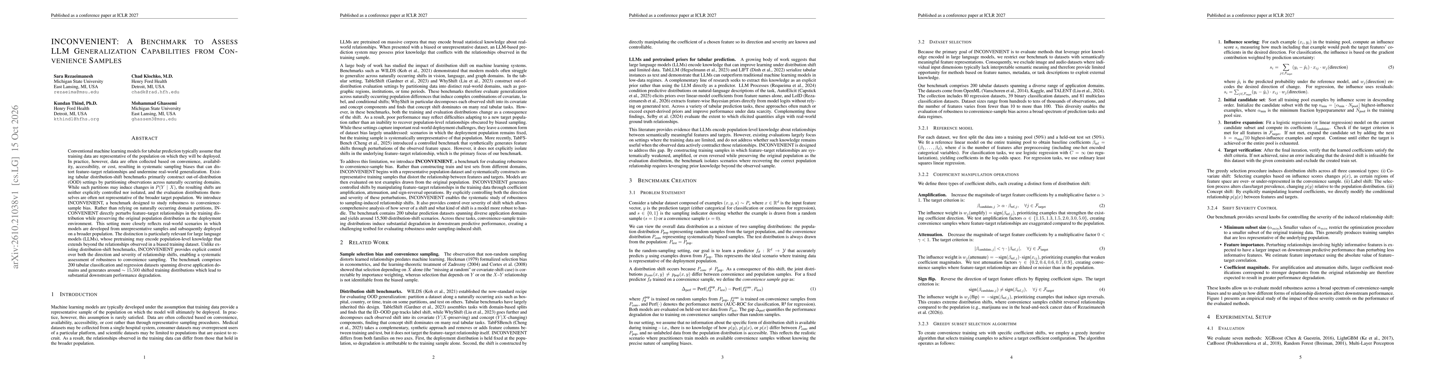 Thumbnail for INCONVENIENT: A Benchmark to Assess LLM Generalization Capabilities from Convenience Samples