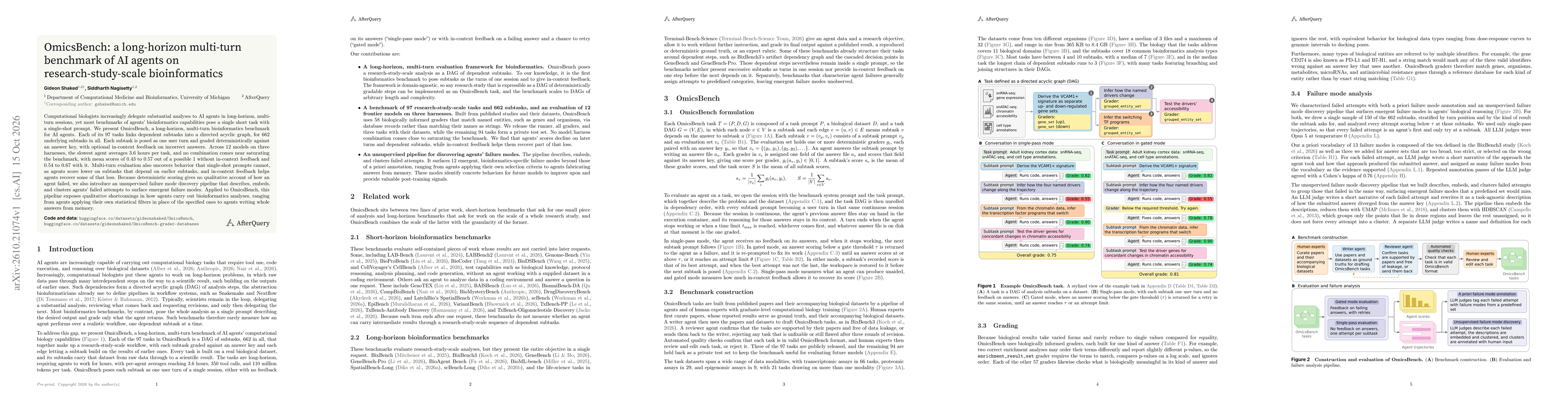 Thumbnail for OmicsBench: a long-horizon multi-turn benchmark of AI agents on research-study-scale bioinformatics