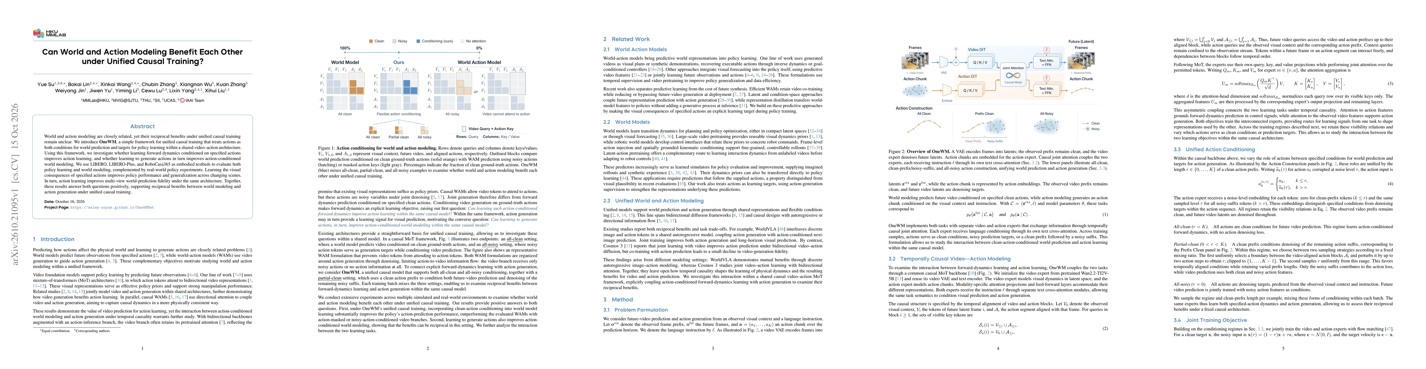 Thumbnail for Can World and Action Modeling Benefit Each Other under Unified Causal Training?