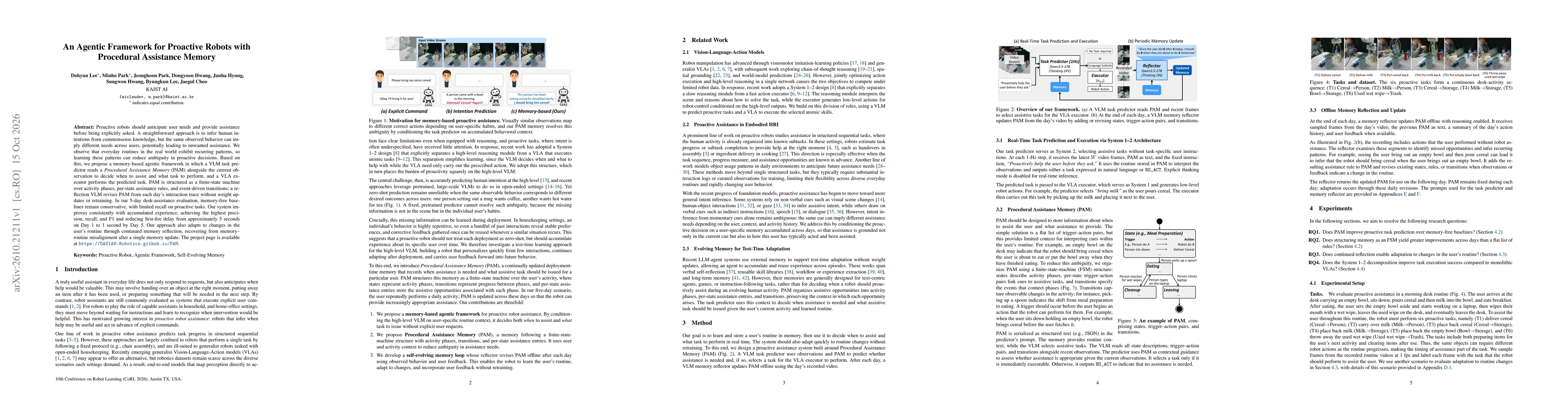 Thumbnail for An Agentic Framework for Proactive Robots with Procedural Assistance Memory