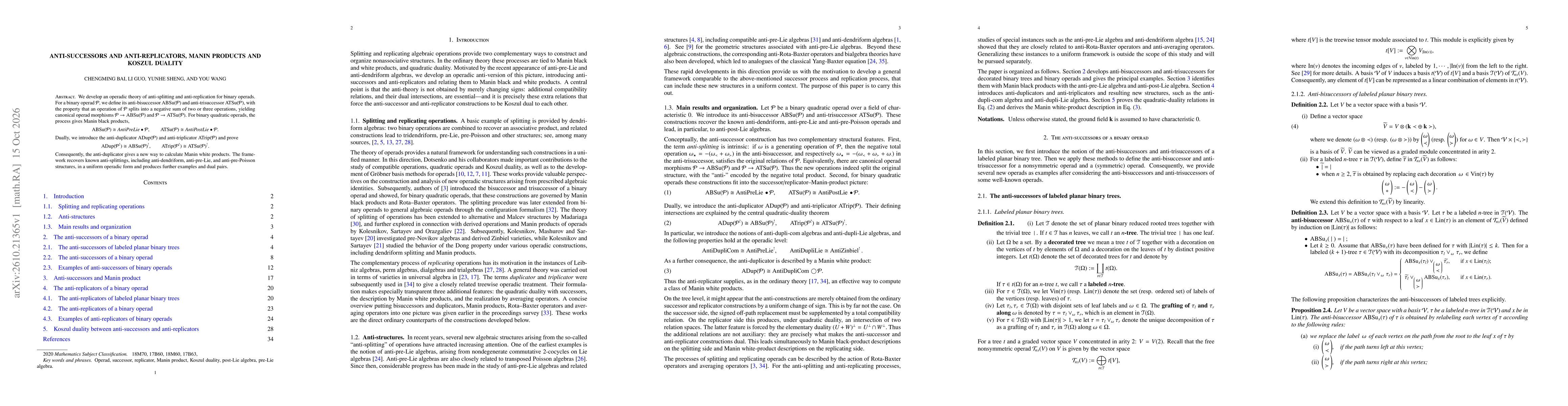 Thumbnail for Anti-successors and anti-replicators, Manin products and Koszul duality