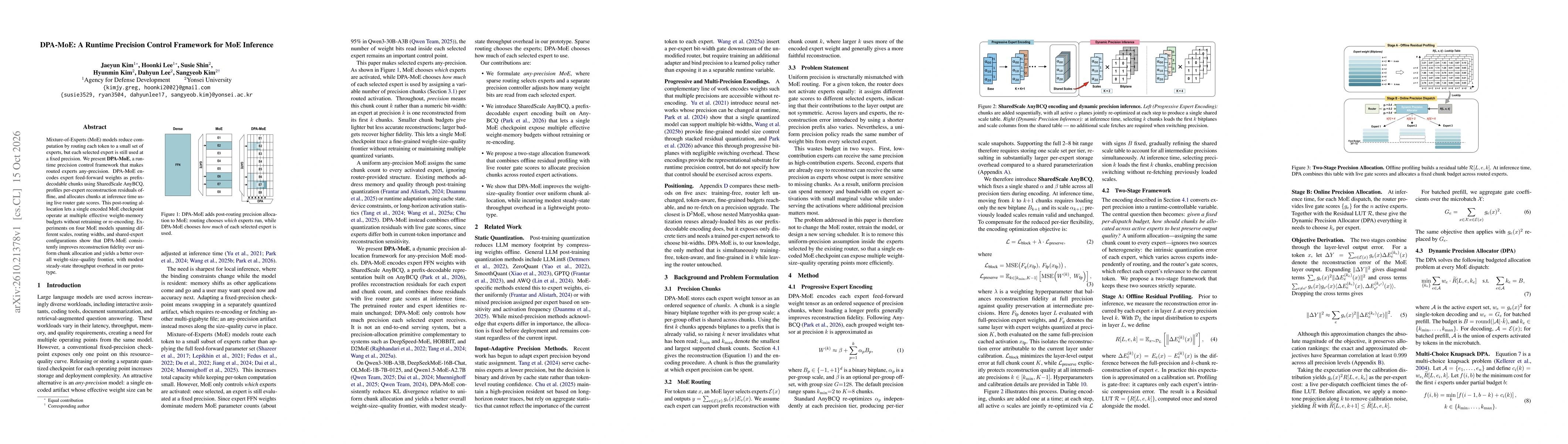 Thumbnail for DPA-MoE: A Runtime Precision Control Framework for MoE Inference