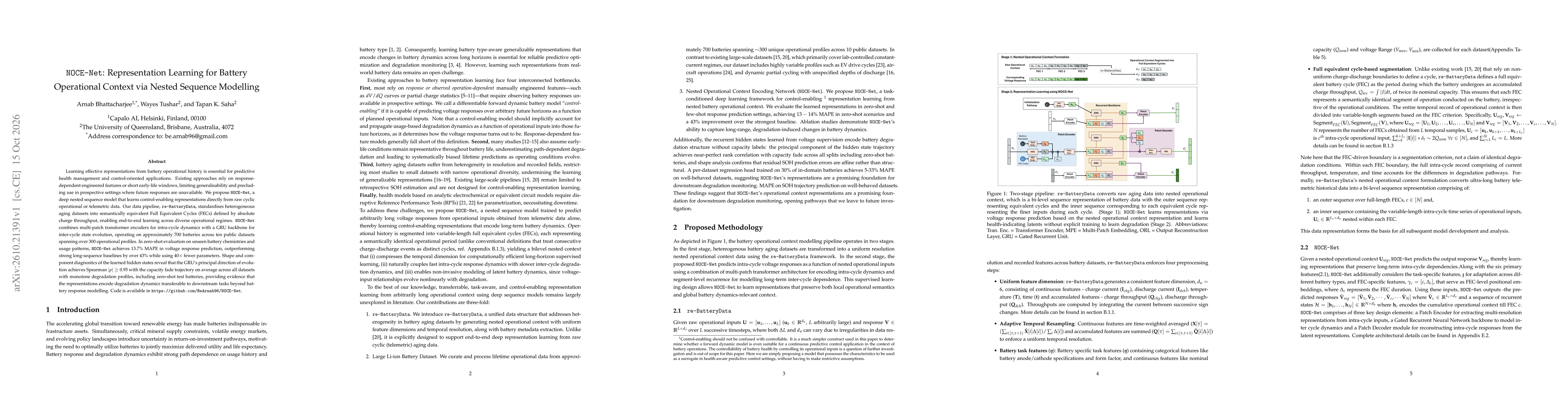 Thumbnail for NOCE-Net: Representation Learning for Battery Operational Context via Nested Sequence Modelling