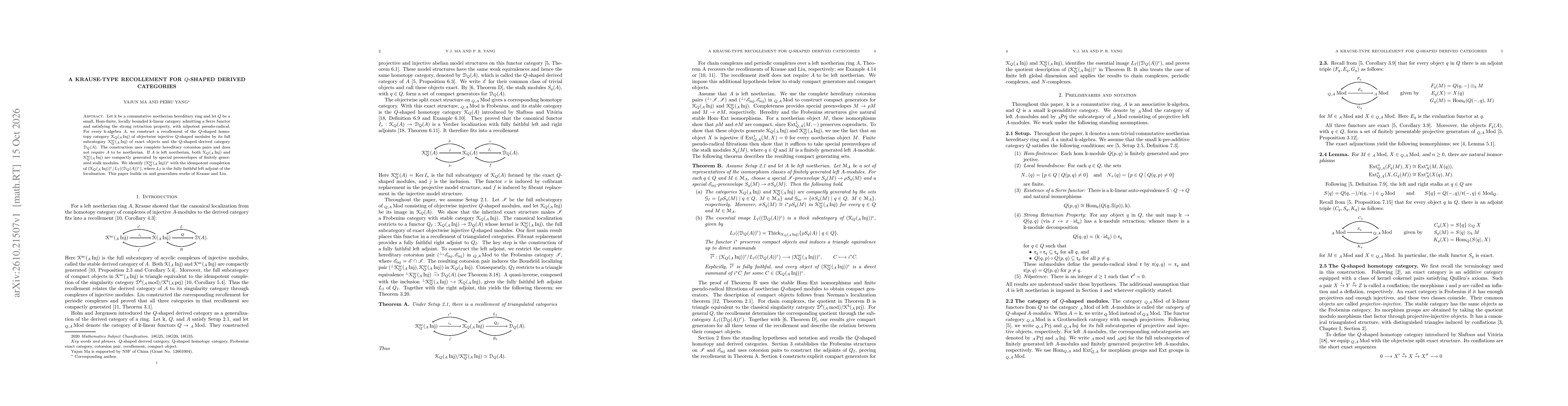 Thumbnail for A Krause-type recollement for Q-shaped derived categories