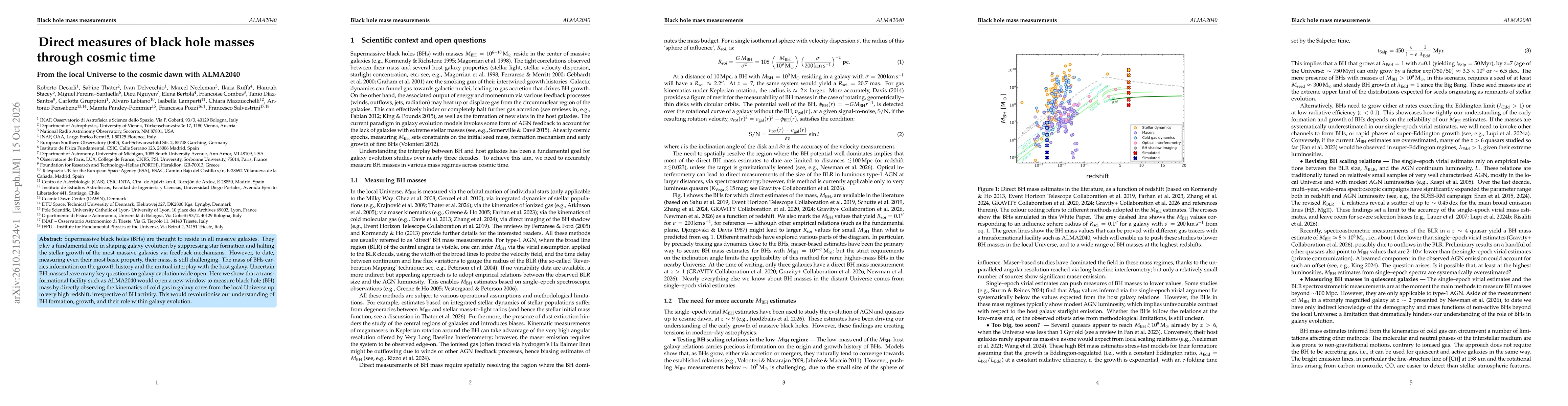 Thumbnail for Direct measures of black hole masses through cosmic time