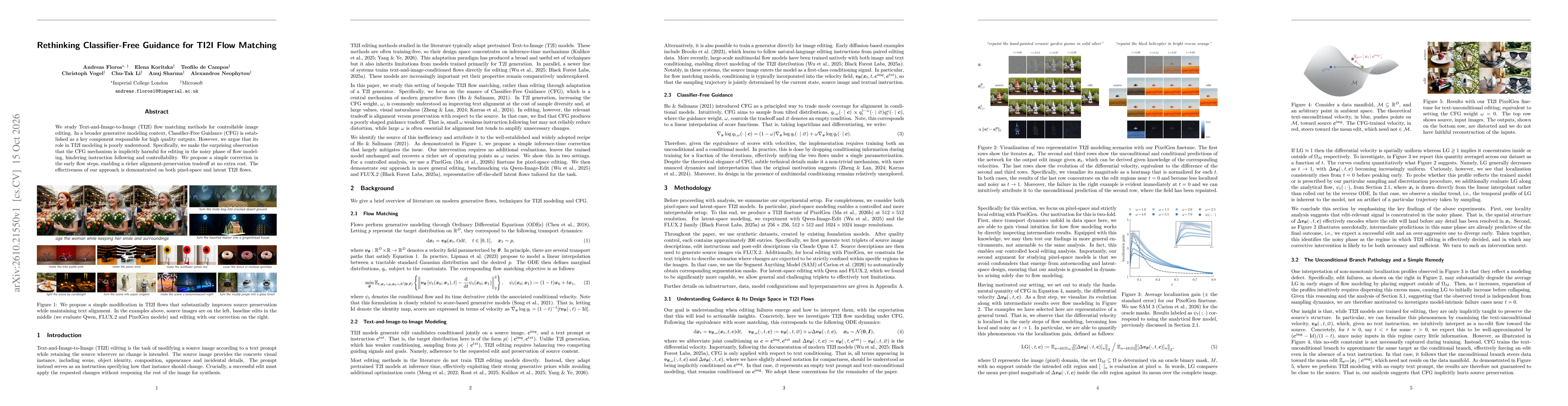 Thumbnail for Rethinking Classifier-Free Guidance for TI2I Flow Matching