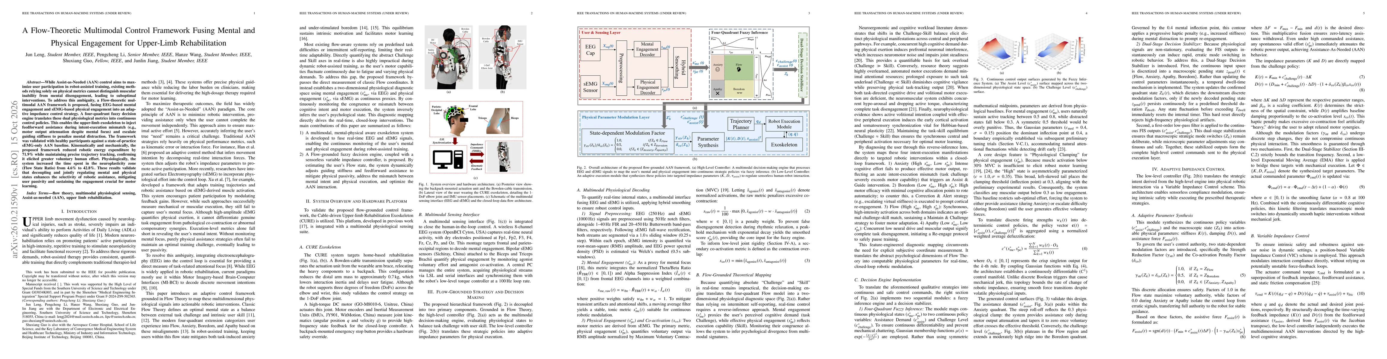 Thumbnail for A Flow-Theoretic Multimodal Control Framework Fusing Mental and Physical Engagement for Upper-Limb Rehabilitation