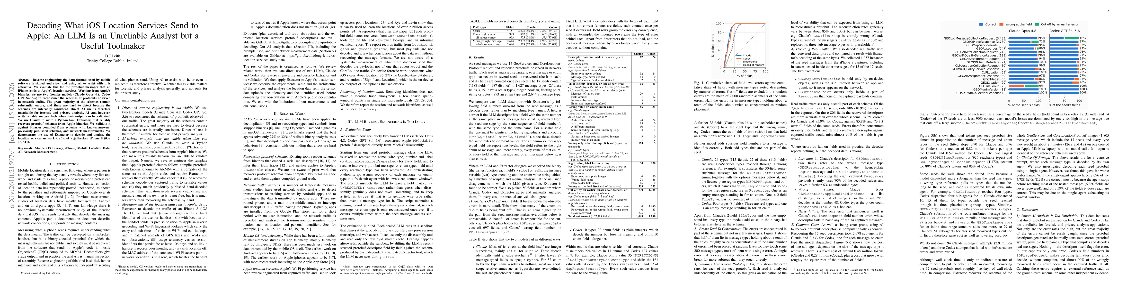 Thumbnail for Decoding What iOS Location Services Send to Apple: An LLM Is an Unreliable Analyst but a Useful Toolmaker