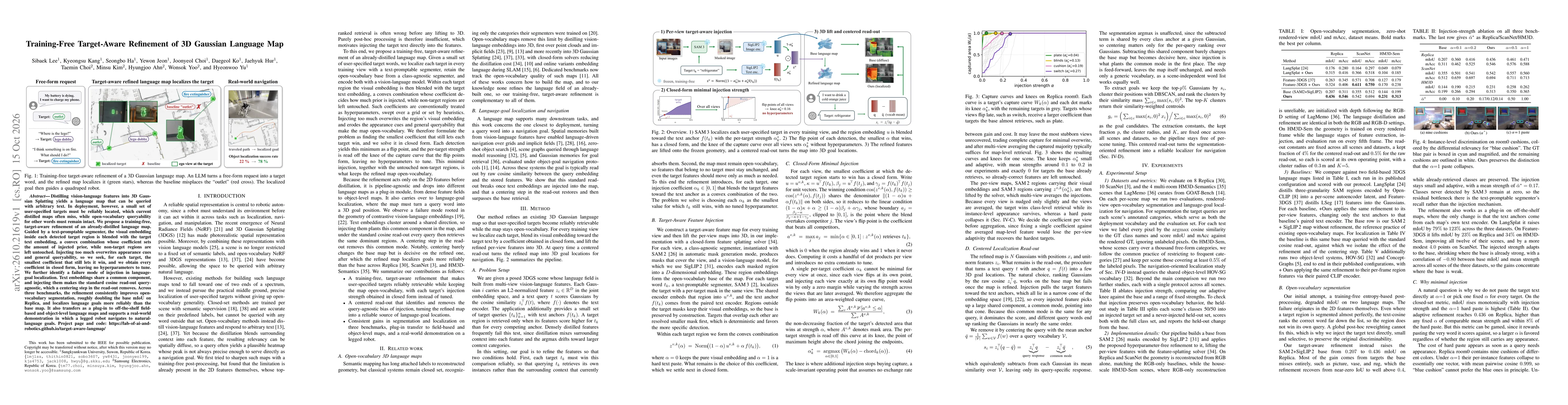 Thumbnail for Training-Free Target-Aware Refinement of 3D Gaussian Language Map