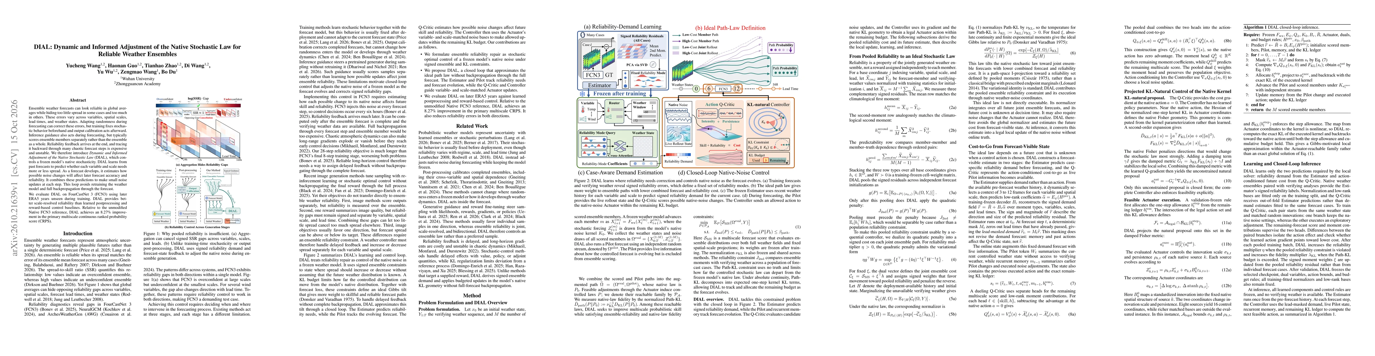 Thumbnail for DIAL: Dynamic and Informed Adjustment of the Native Stochastic Law for Reliable Weather Ensembles