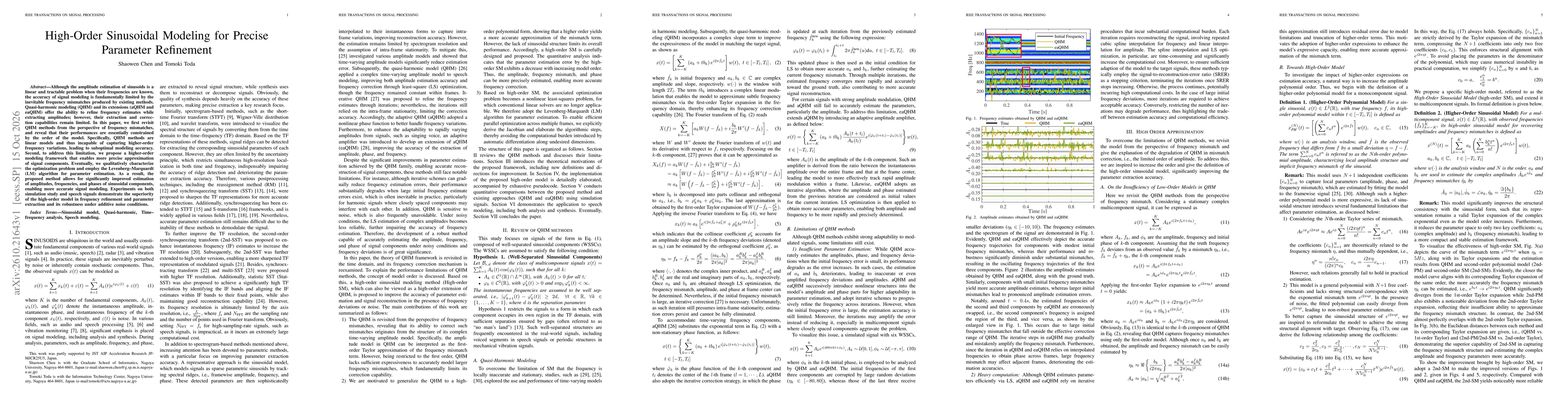 Thumbnail for High-Order Sinusoidal Modeling for Precise Parameter Refinement
