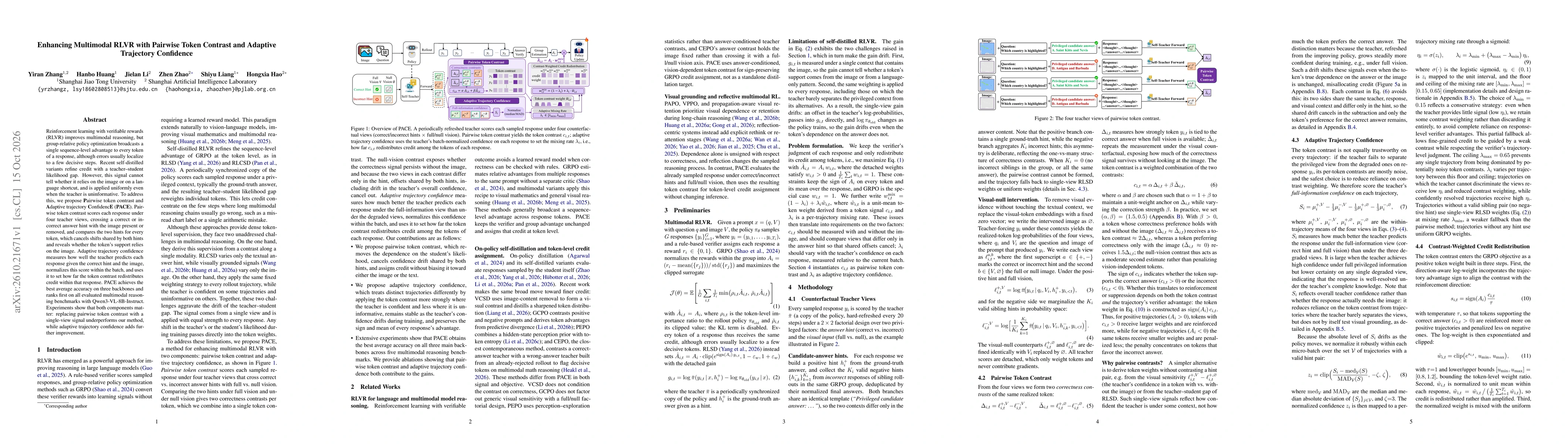 Thumbnail for Enhancing Multimodal RLVR with Pairwise Token Contrast and Adaptive Trajectory Confidence