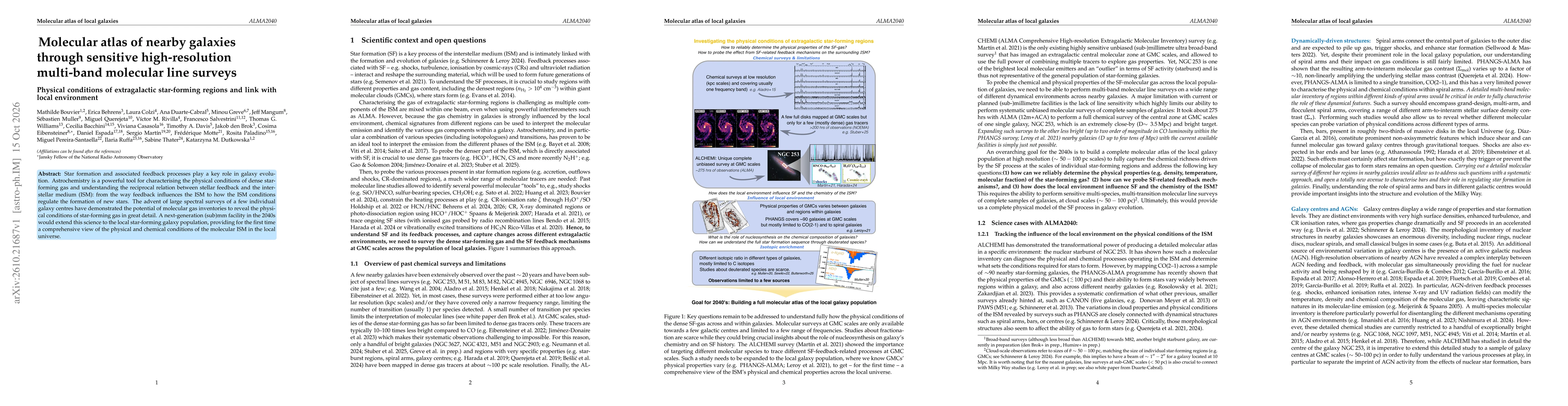 Thumbnail for Molecular atlas of nearby galaxies through sensitive high-resolution multi-band molecular line surveys