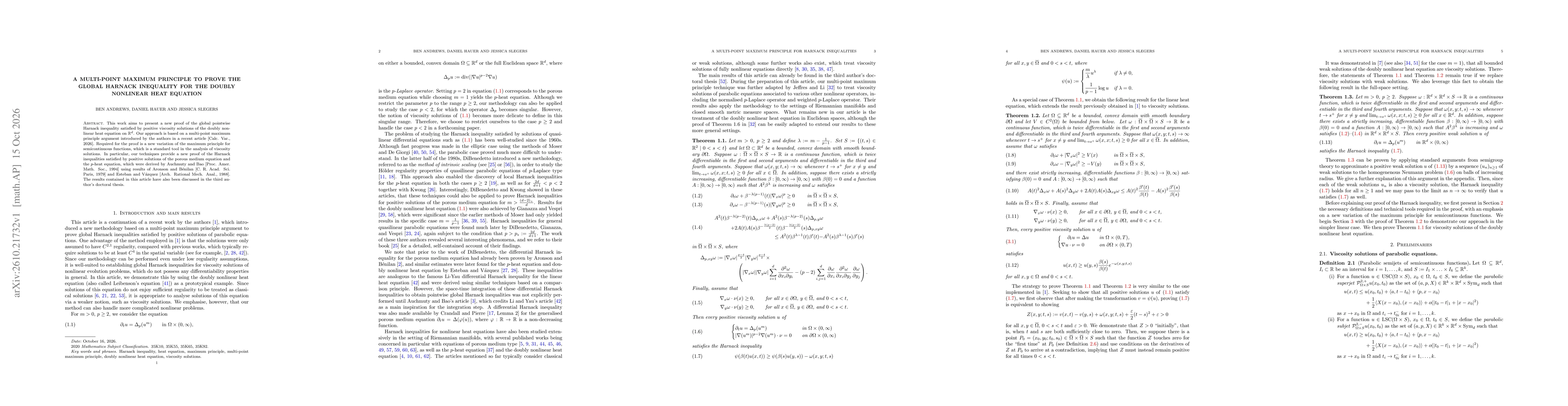 Thumbnail for A multi-point maximum principle to prove the global Harnack inequality for the doubly nonlinear heat equation