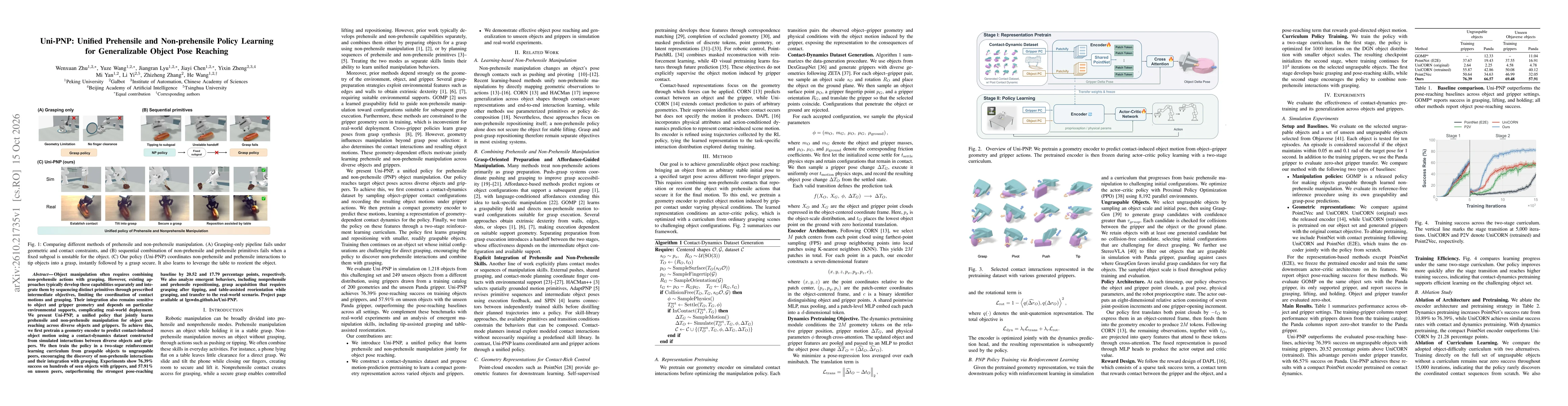 Thumbnail for Uni-PNP: Unified Prehensile and Non-prehensile Policy Learning for Generalizable Object Pose Reaching