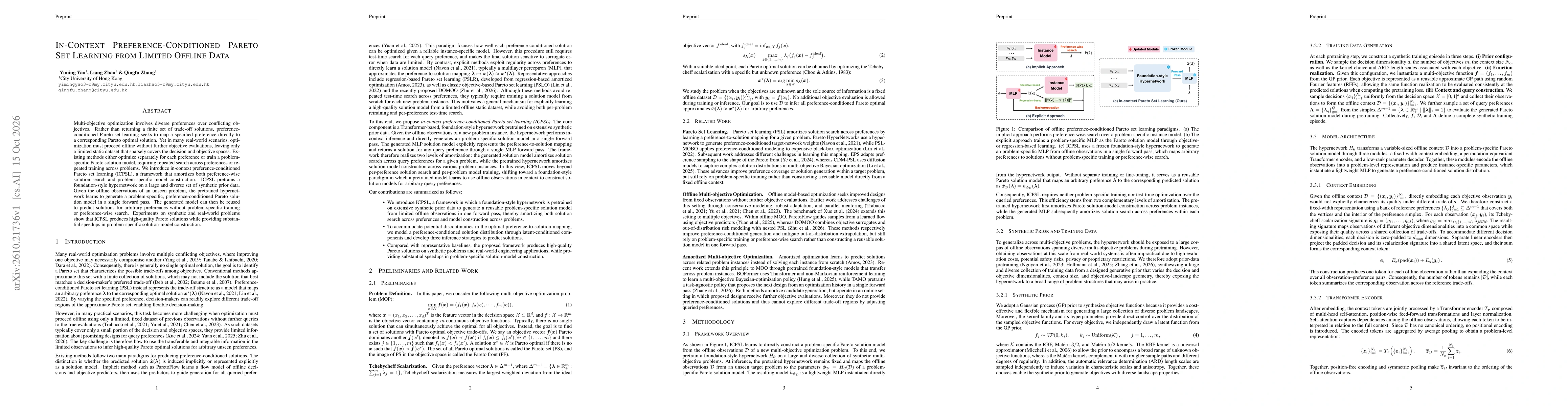Thumbnail for In-Context Preference-Conditioned Pareto Set Learning from Limited Offline Data
