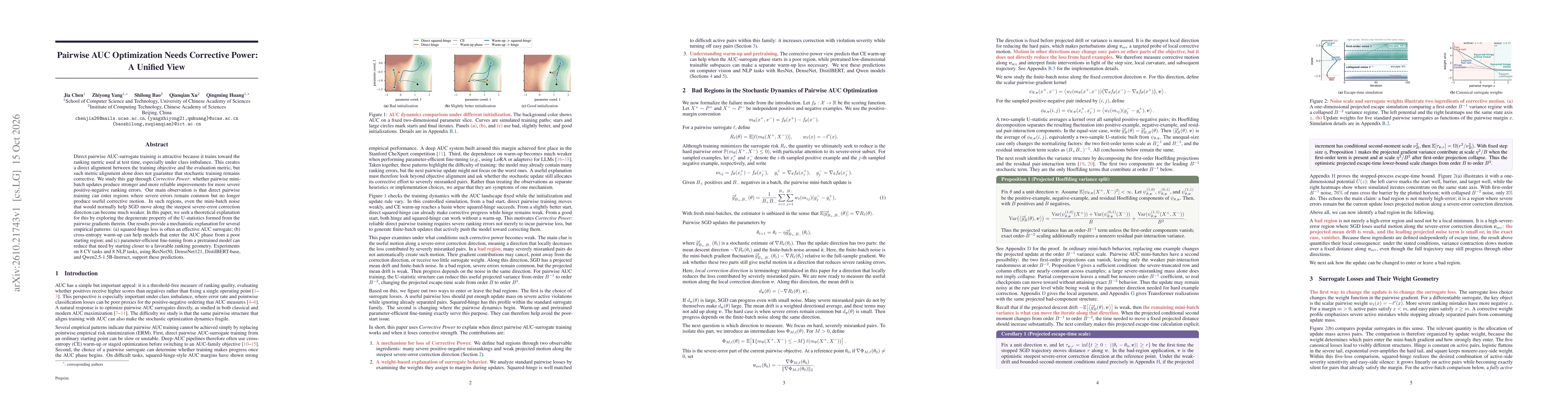Thumbnail for Pairwise AUC Optimization Needs Corrective Power: A Unified View