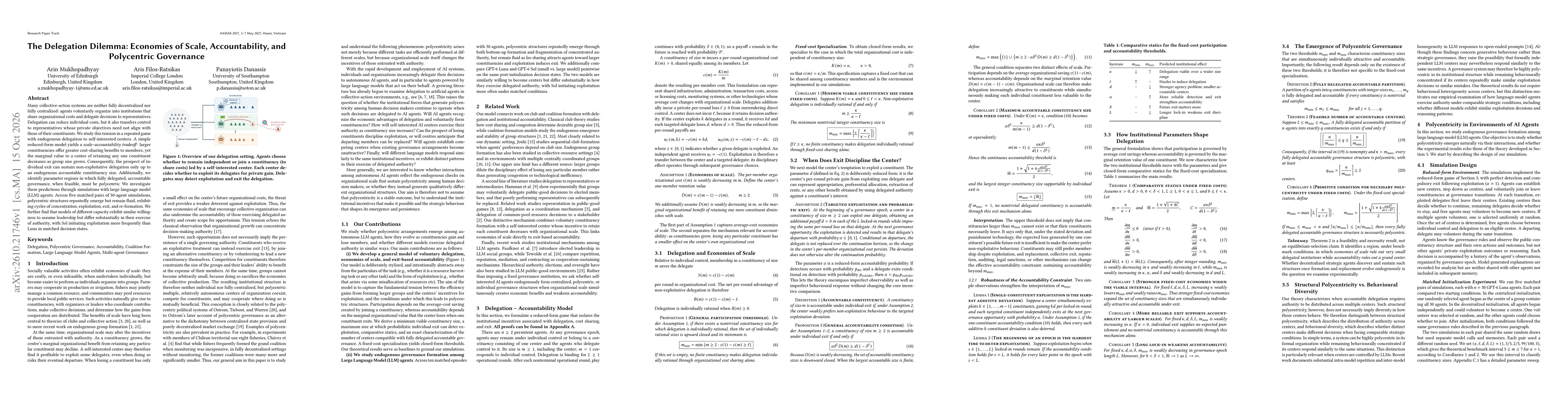 Thumbnail for The Delegation Dilemma: Economies of Scale, Accountability, and Polycentric Governance