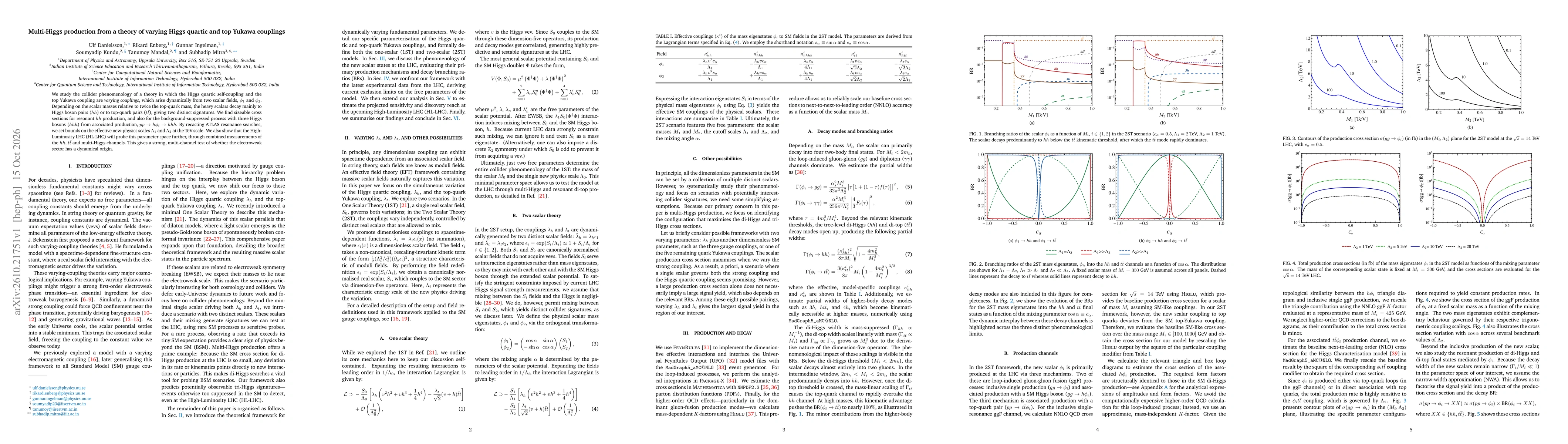 Thumbnail for Multi-Higgs production from a theory of varying Higgs quartic and top Yukawa couplings