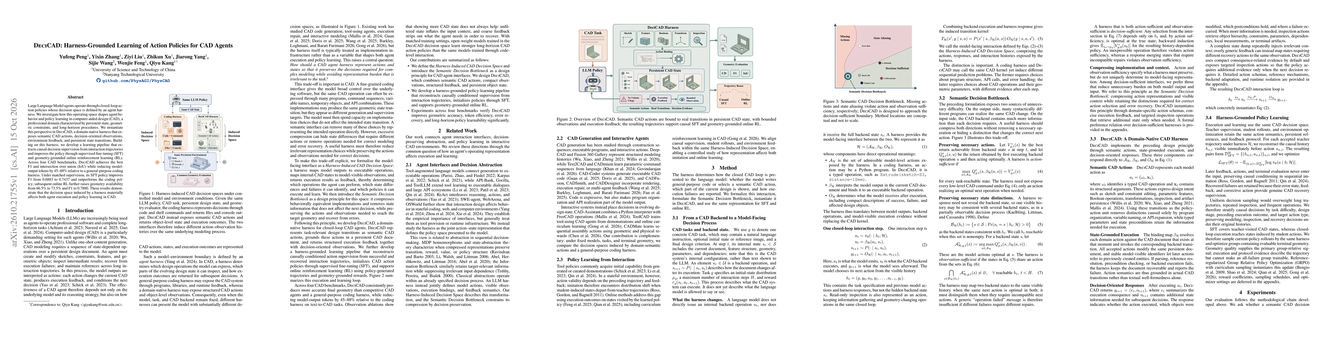 Thumbnail for DeciCAD: Harness-Grounded Learning of Action Policies for CAD Agents