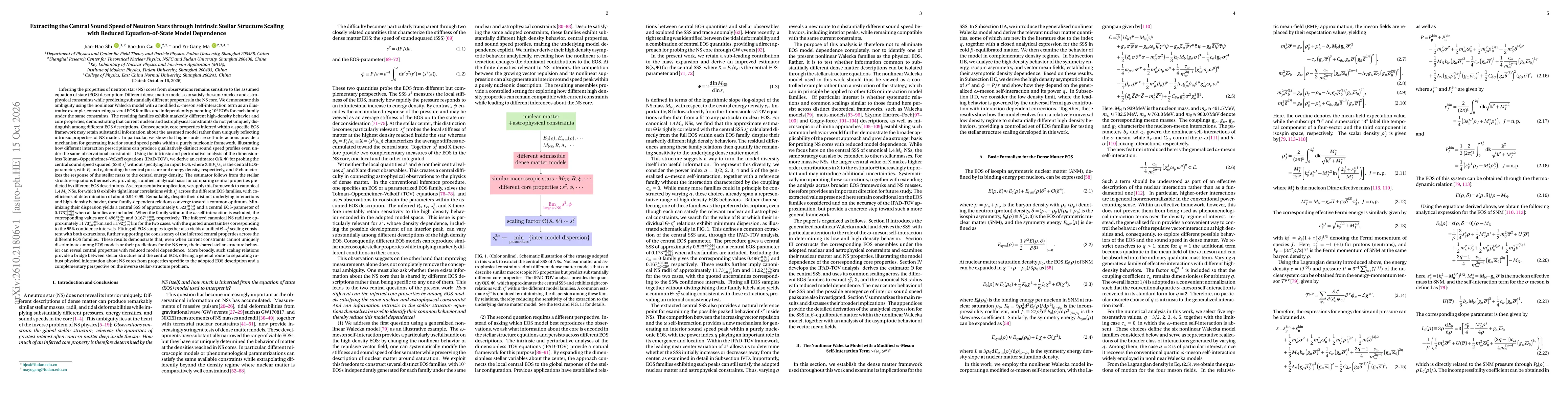 Thumbnail for Extracting the Central Sound Speed of Neutron Stars through Intrinsic Stellar Structure Scaling with Reduced Equation-of-State Model Dependence