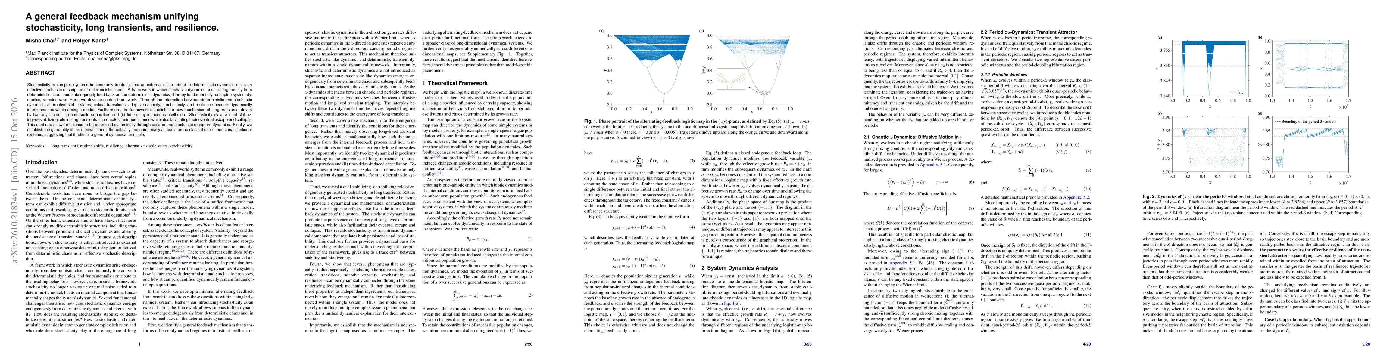 Thumbnail for A general feedback mechanism unifying stochasticity, long transients, and resilience