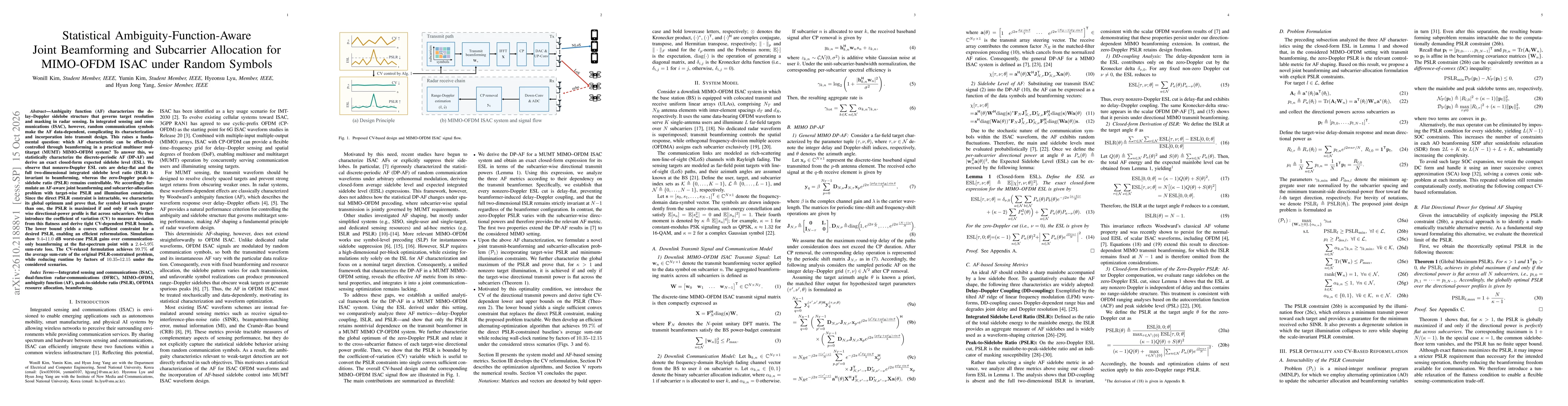 Thumbnail for Statistical Ambiguity-Function-Aware Joint Beamforming and Subcarrier Allocation for MIMO-OFDM ISAC under Random Symbols