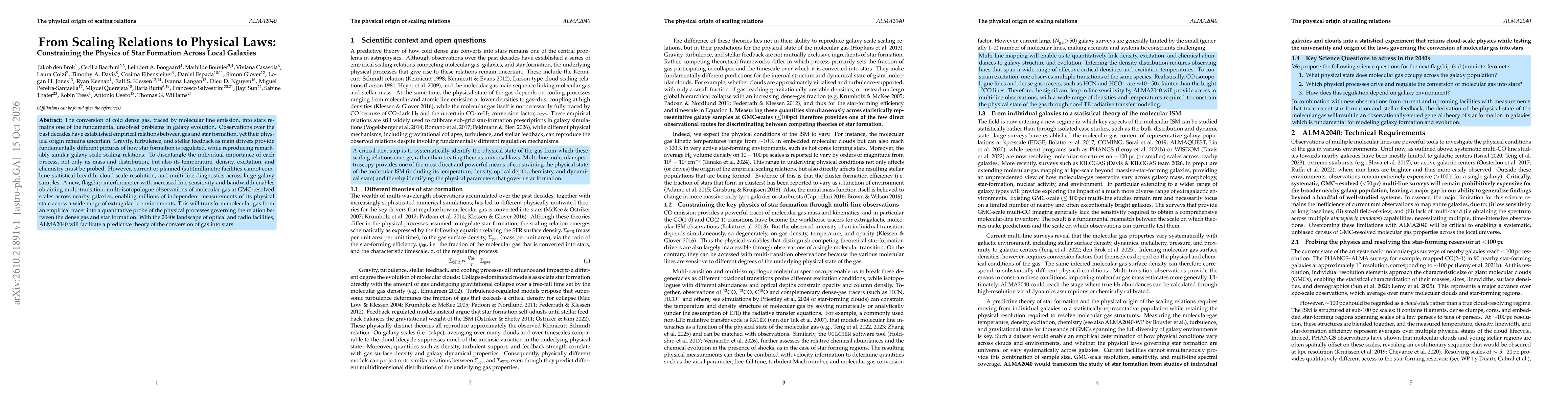 Thumbnail for From Scaling Relations to Physical Laws: Constraining the Physics of Star Formation Across Local Galaxies