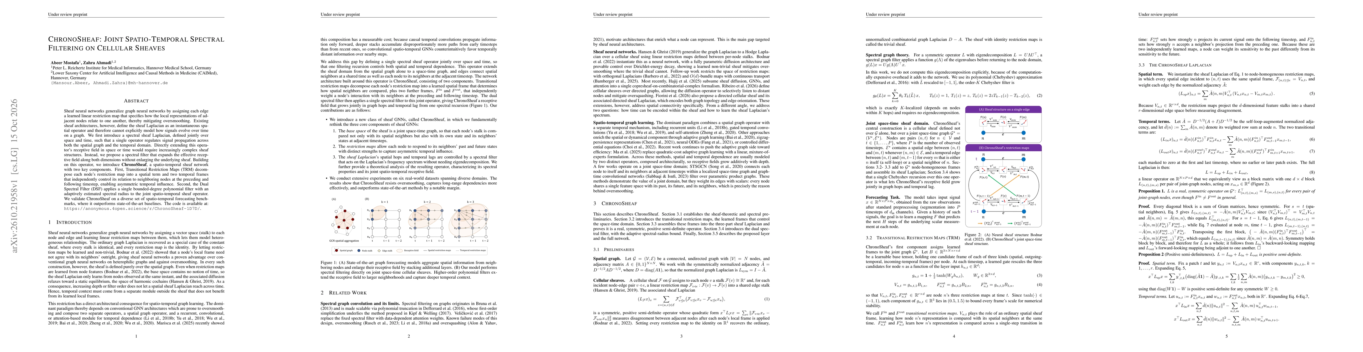 Thumbnail for ChronoSheaf: Joint Spatio-Temporal Spectral Filtering on Cellular Sheaves