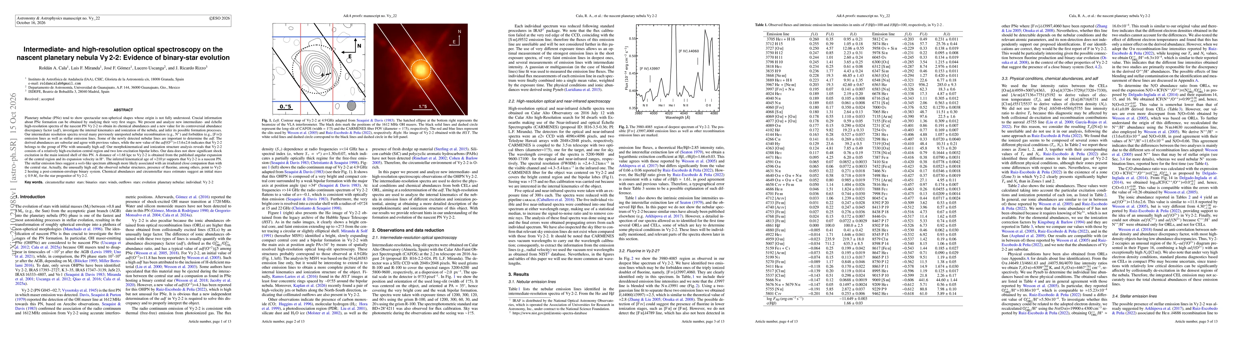 Thumbnail for Intermediate- and high-resolution optical spectroscopy on the nascent planetary nebula Vy 2-2: Evidence of binary-star evolution