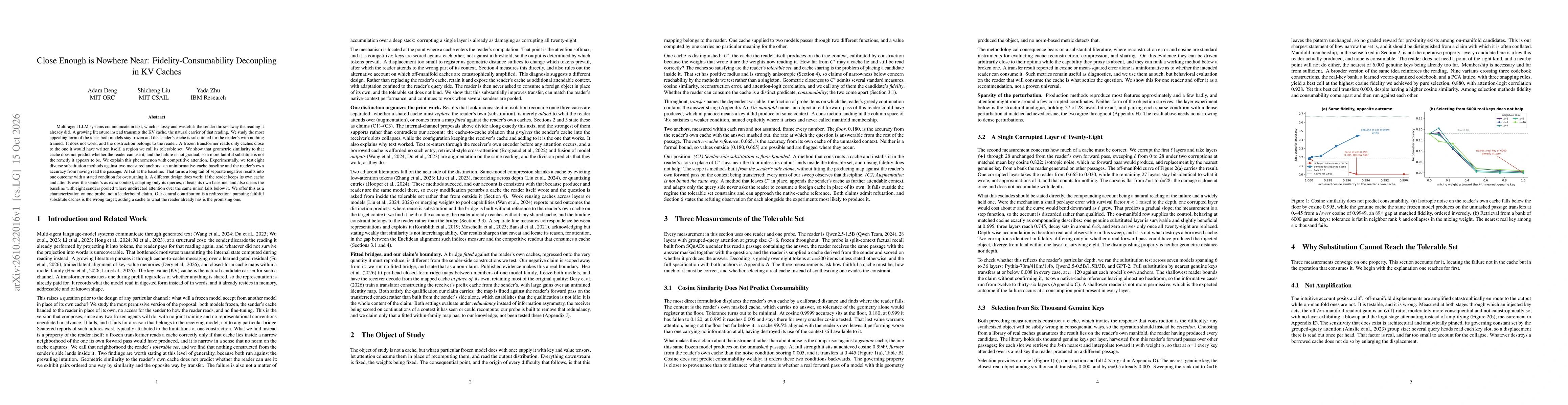 Thumbnail for Close Enough is Nowhere Near: Fidelity-Consumability Decoupling in KV Caches