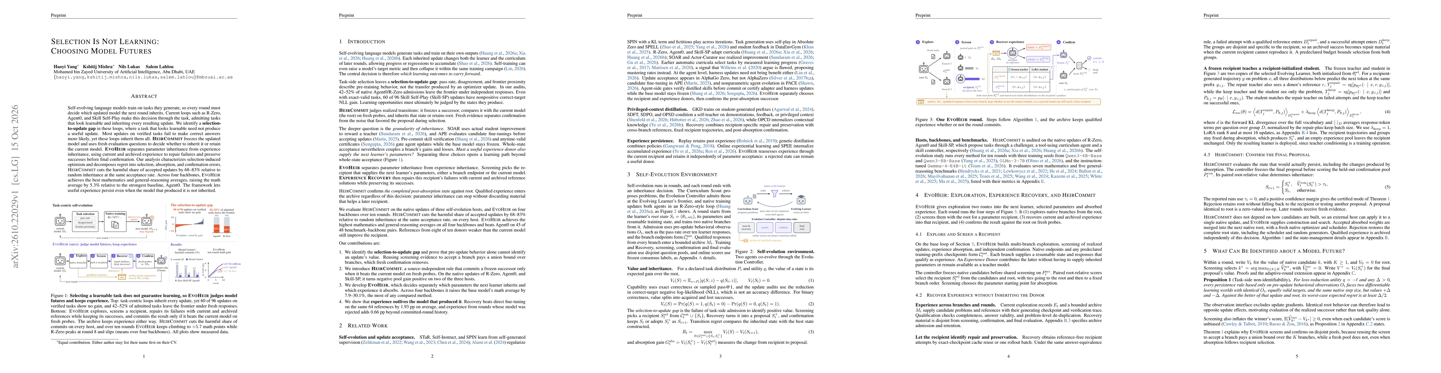 Thumbnail for Selection Is Not Learning: Choosing Model Futures