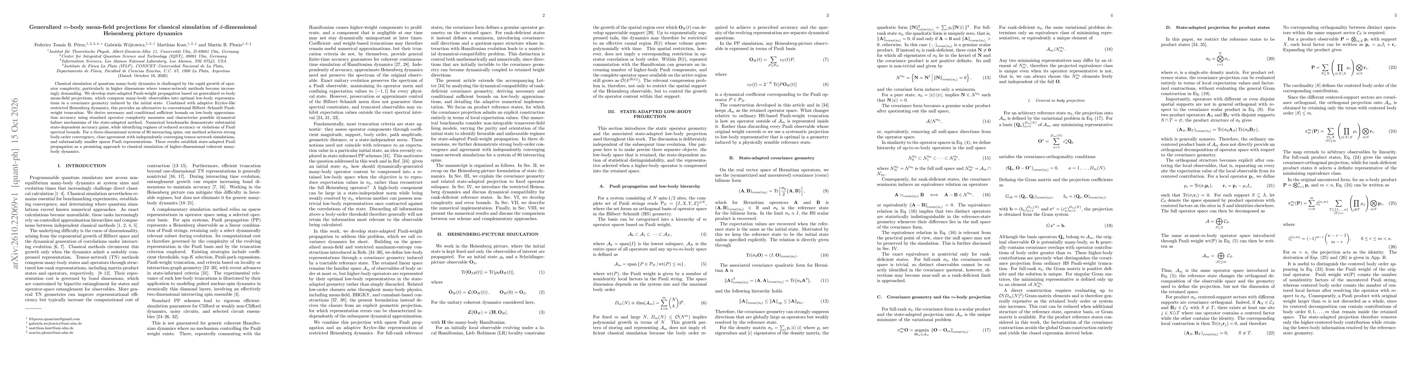 Thumbnail for Generalized $m$-body mean-field projections for classical simulation of $d$-dimensional Heisenberg-picture dynamics