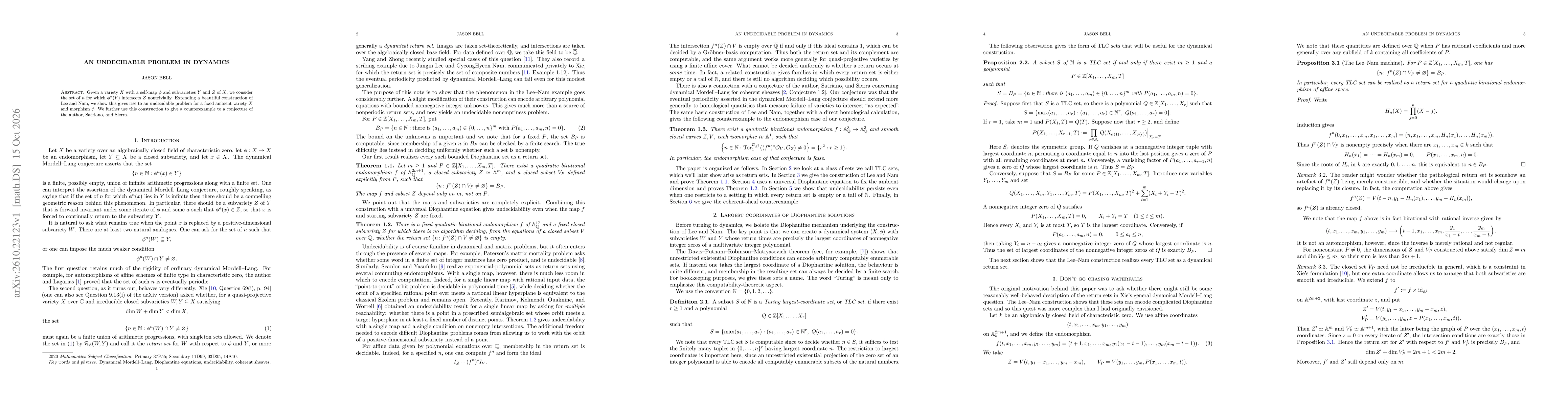Thumbnail for An undecidable problem in dynamics