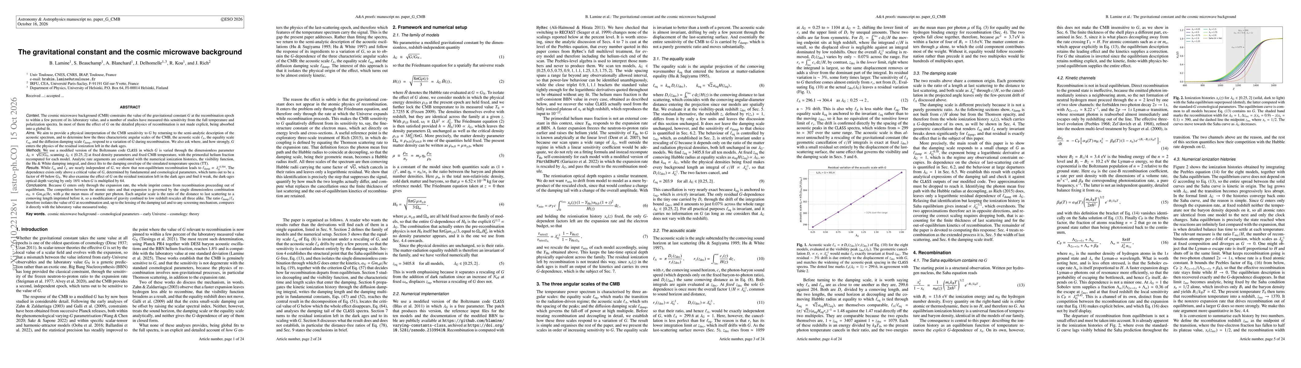 Thumbnail for The gravitational constant and the cosmic microwave background