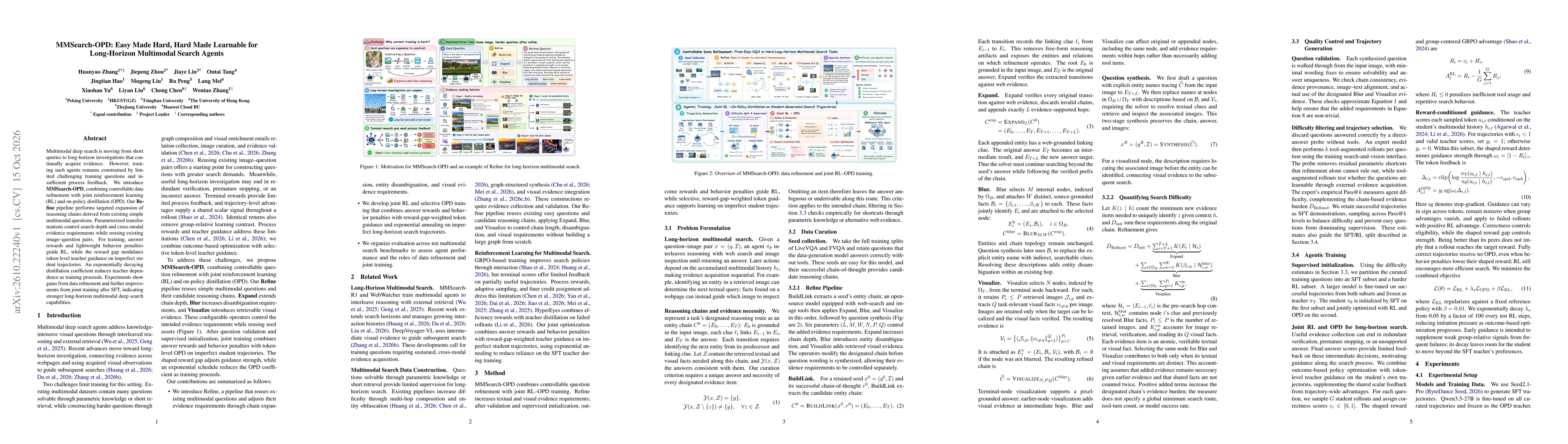 Thumbnail for MMSearch-OPD: Easy Made Hard, Hard Made Learnable for Long-Horizon Multimodal Search Agents