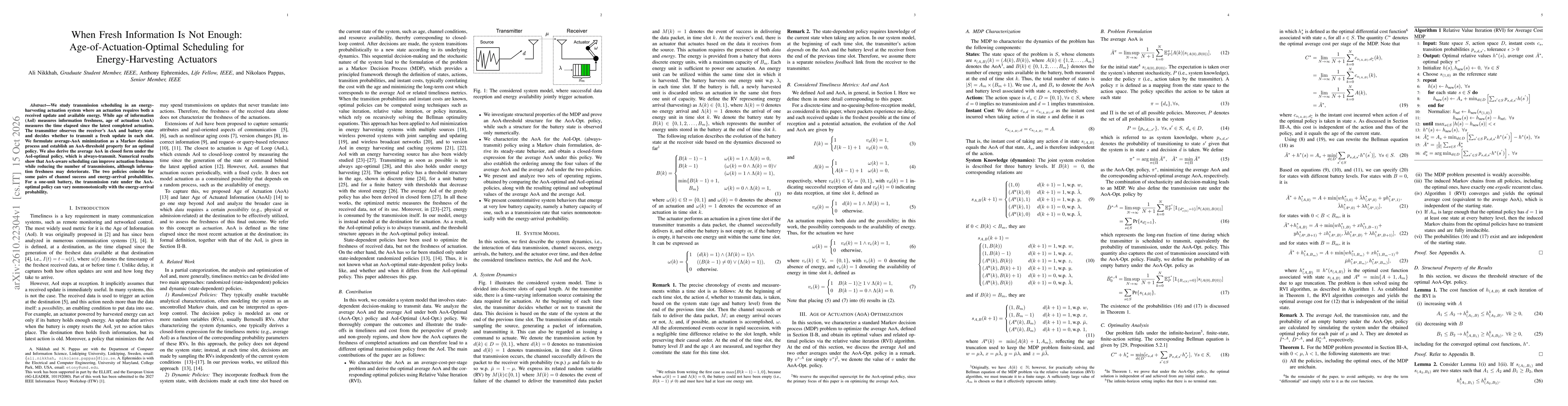 Thumbnail for When Fresh Information Is Not Enough: Age-of-Actuation-Optimal Scheduling for Energy-Harvesting Actuators